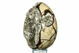 Septarian Dragon Egg Geode - Sparkly Barite Crystals #308838-2